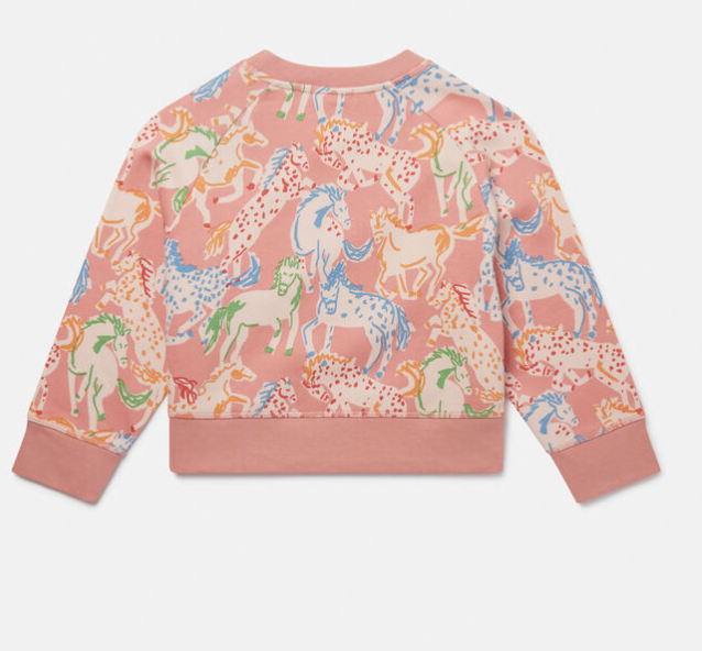 Prairie Horses Pink Sweatshirt