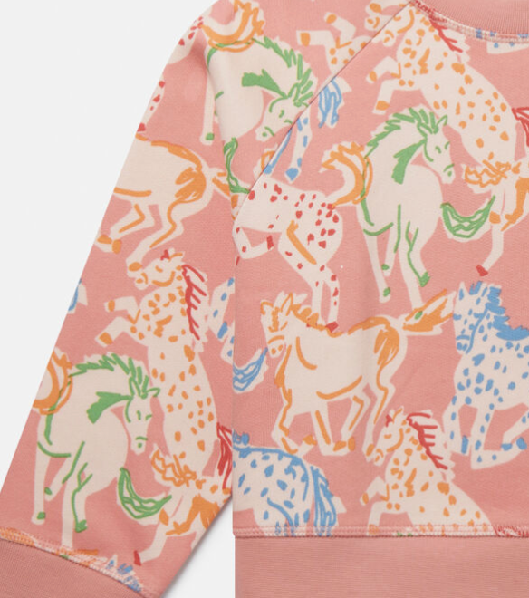 Prairie Horses Pink Sweatshirt