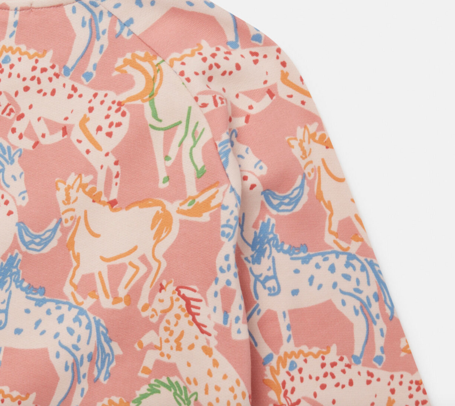 Prairie Horses Pink Sweatshirt