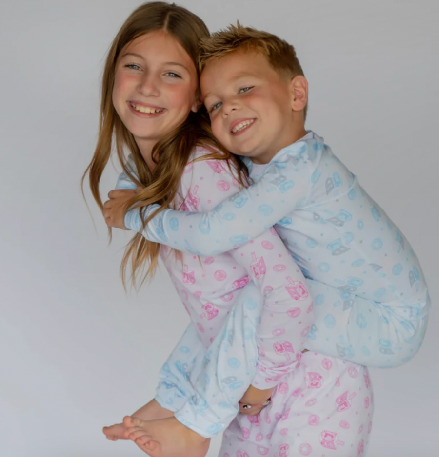 Blue Hanukkah Pajama Set