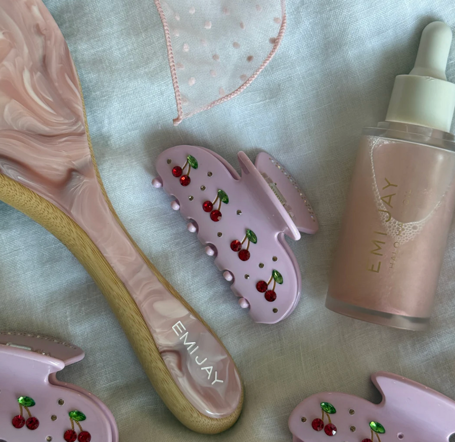 Pink Cherry Pie Hair Clip