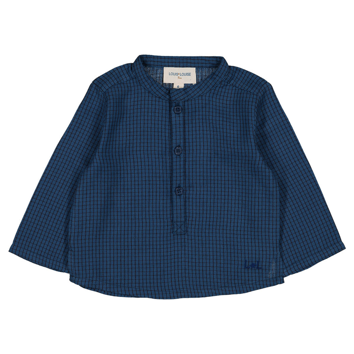 Twill Brushed Check Blouse by Louis Louise