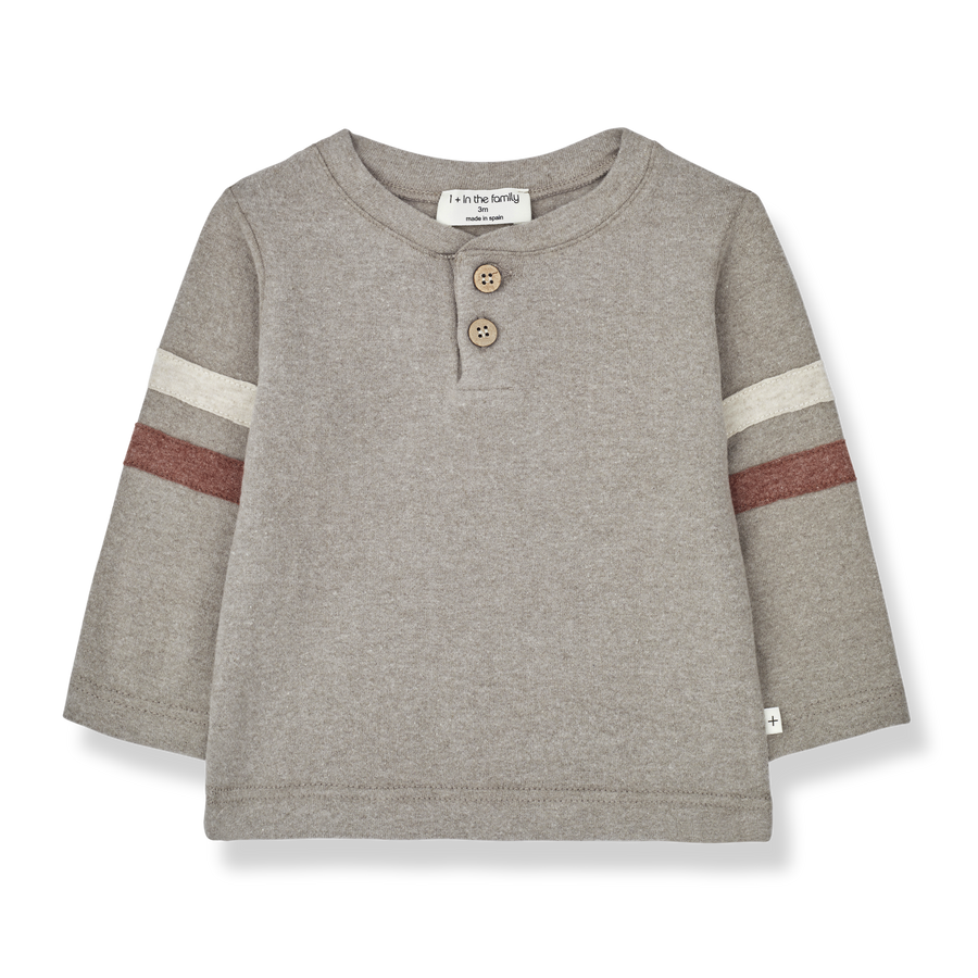 Tom Taupe Henley T-Shirt