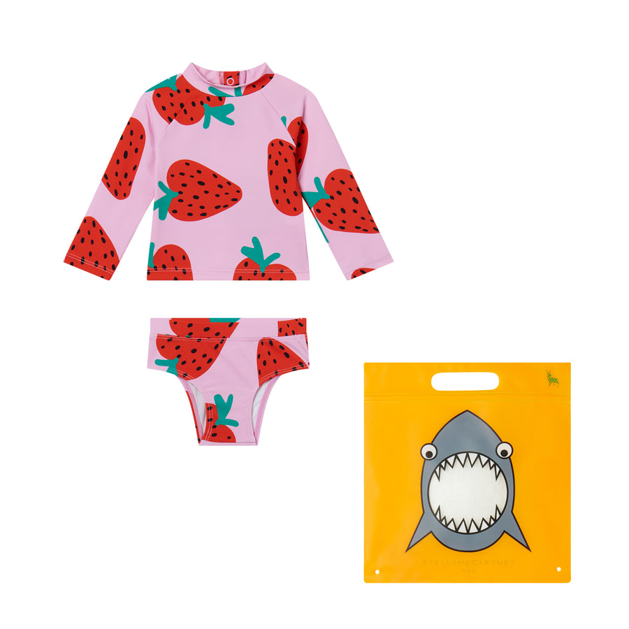 Strawberries Rashguard Swim Set