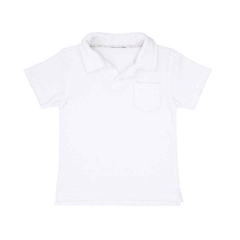 French Terry White Polo