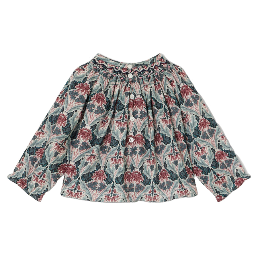 Griotte Figue Smocked Blouse