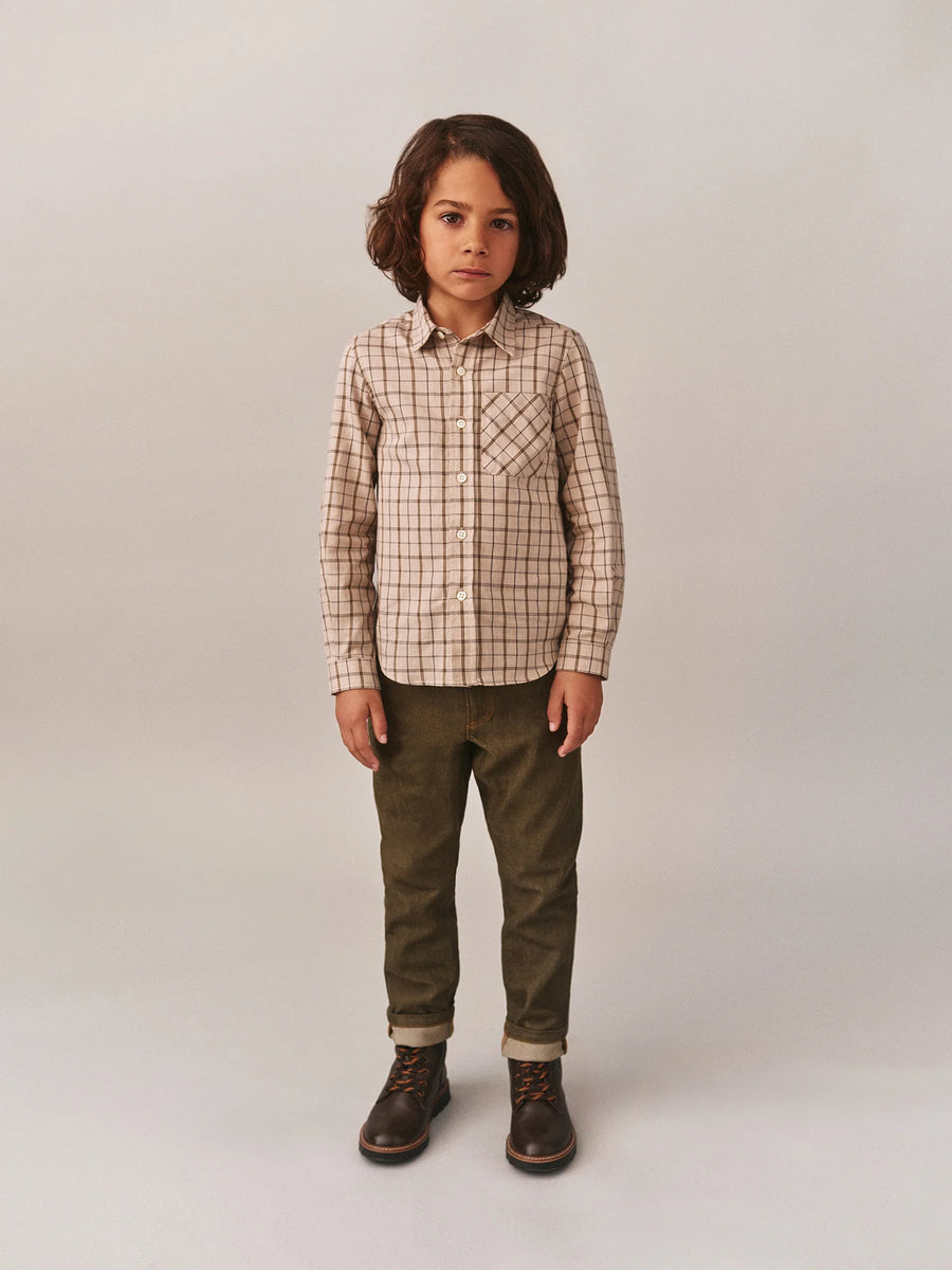 Tango Beige Check Shirt