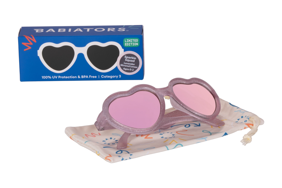 Lavender Heart Sparkle Sunglasses
