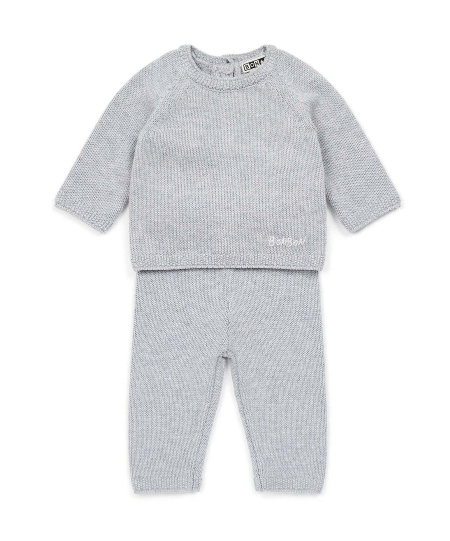 Cotton Cashmere Grey Baby Set