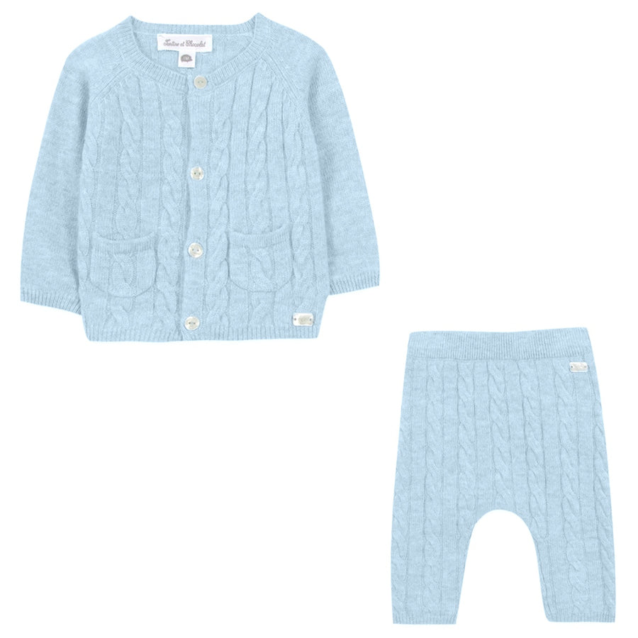 Sky Blue Cableknit Set