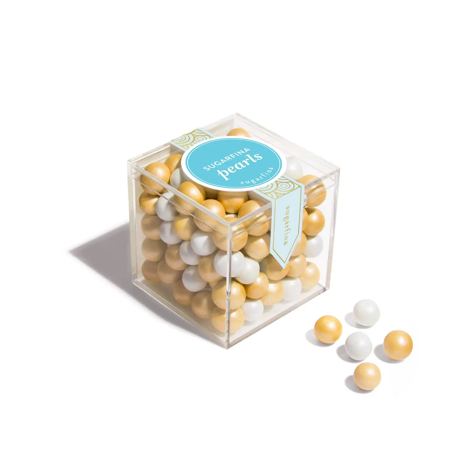 Gold & White Pearls Candy Box