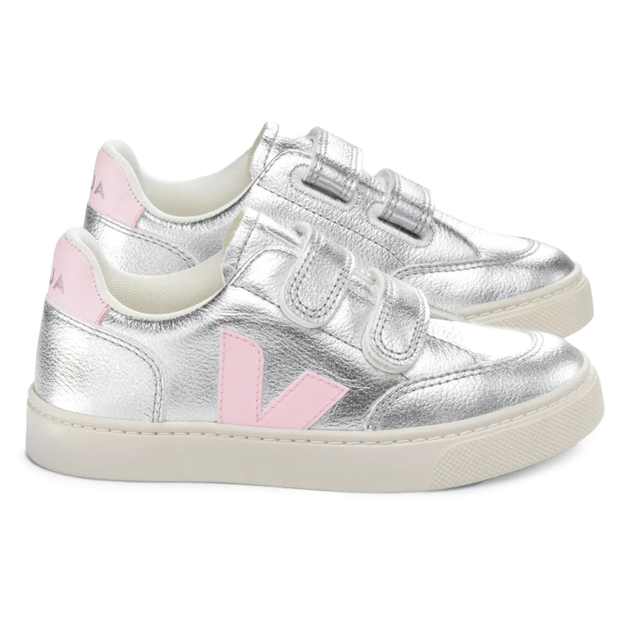 V-12 Silver Pink Velcro Sneaker