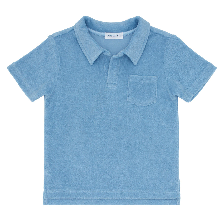 Freshwater Blue Terry Polo