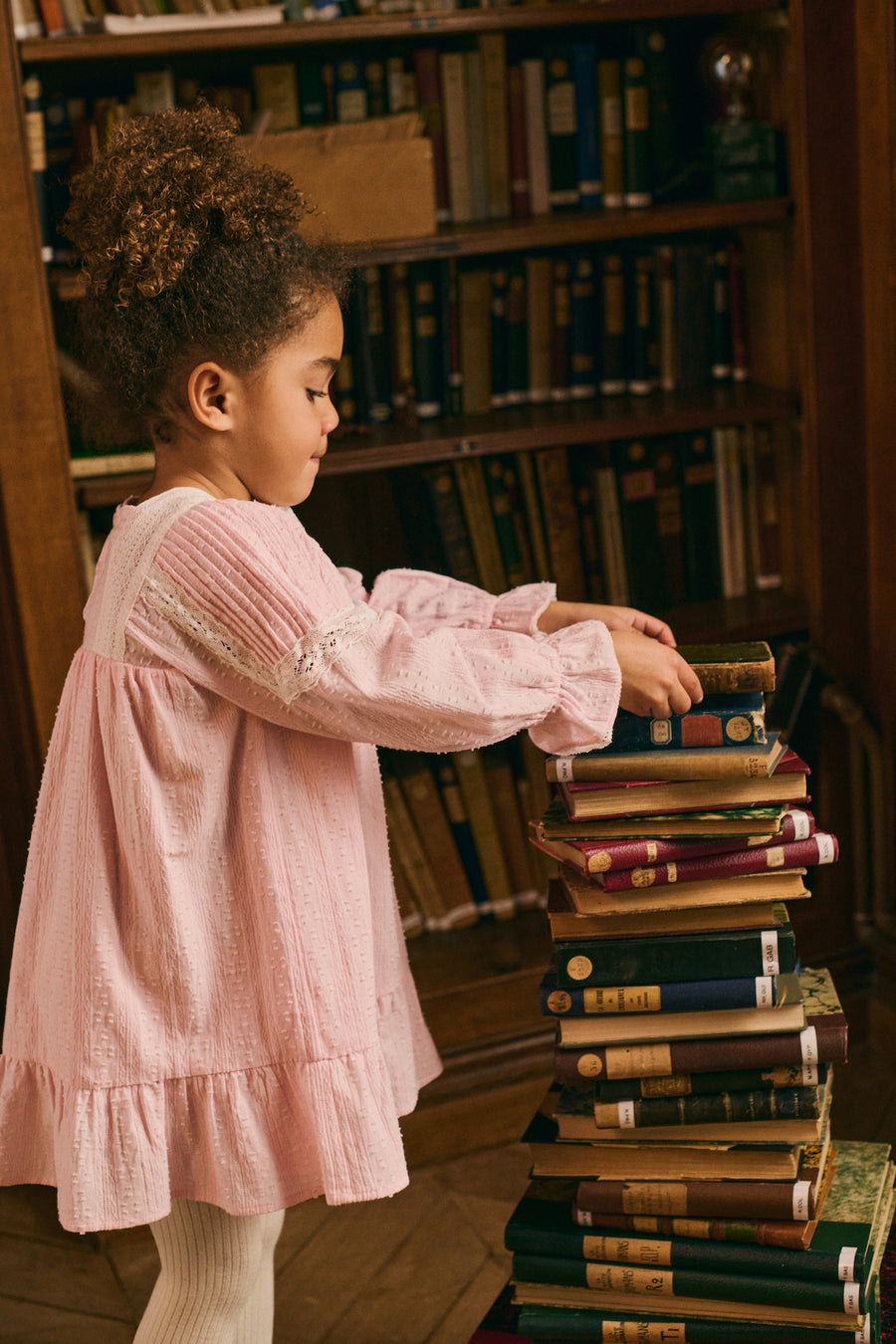 Laureline Light Pink Dobby Dress