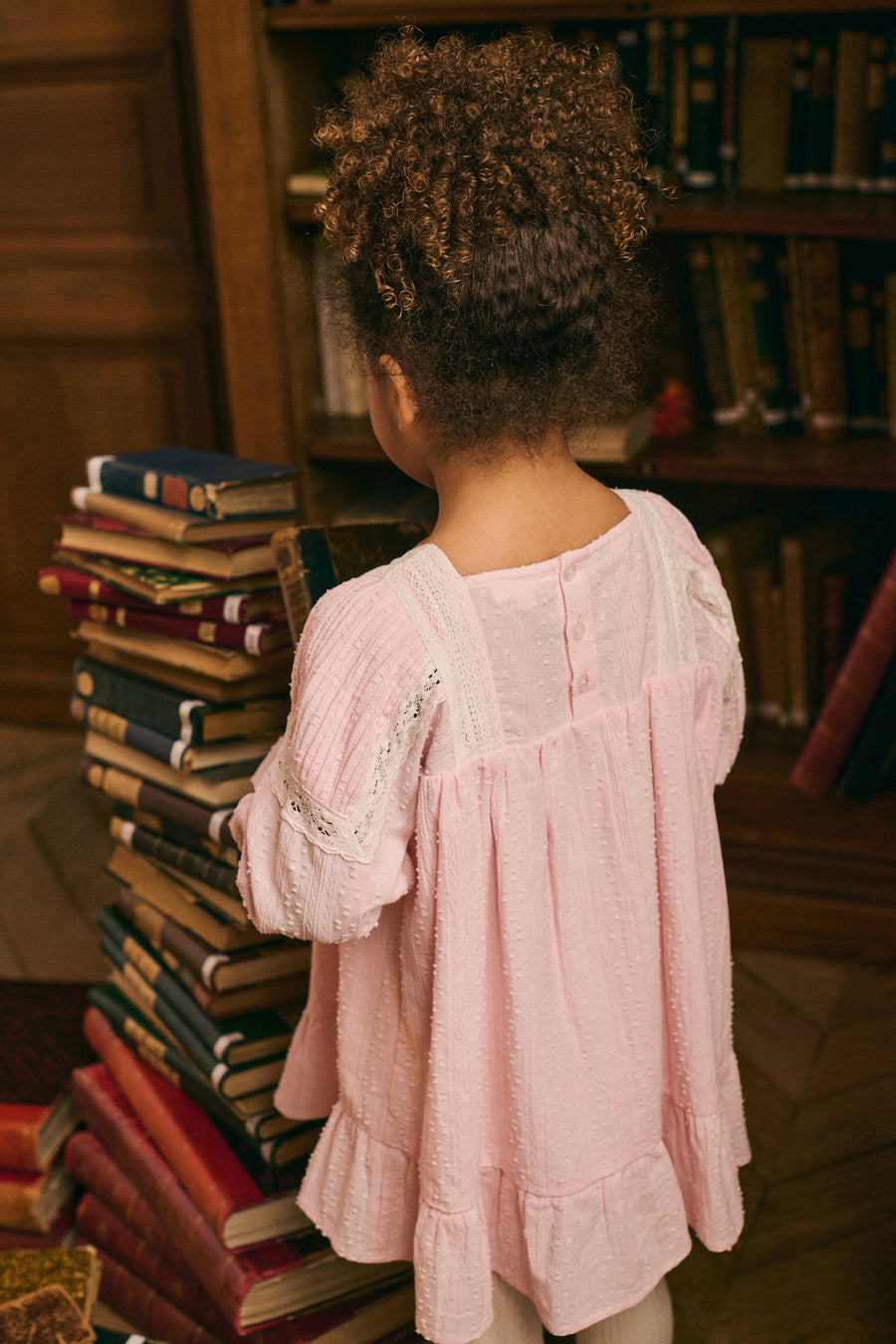 Laureline Light Pink Dobby Dress