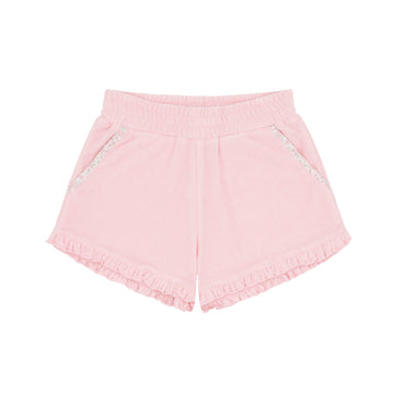 Pink Ruffle French Terry Shorts