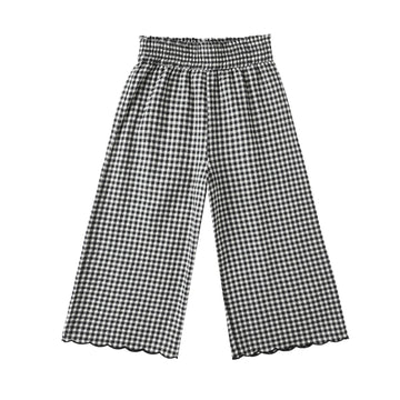 Wide Leg Gingham Pant
