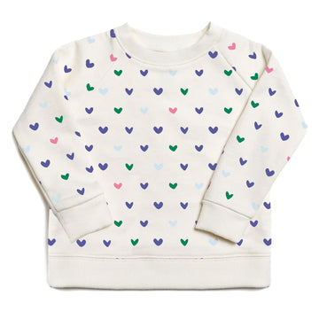 Jelly Bean Hearts Organic Printed Sweatshirt