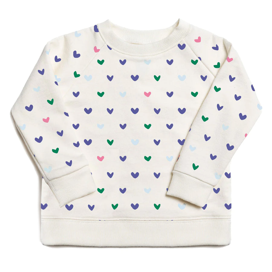 Jelly Bean Hearts Organic Printed Sweatshirt