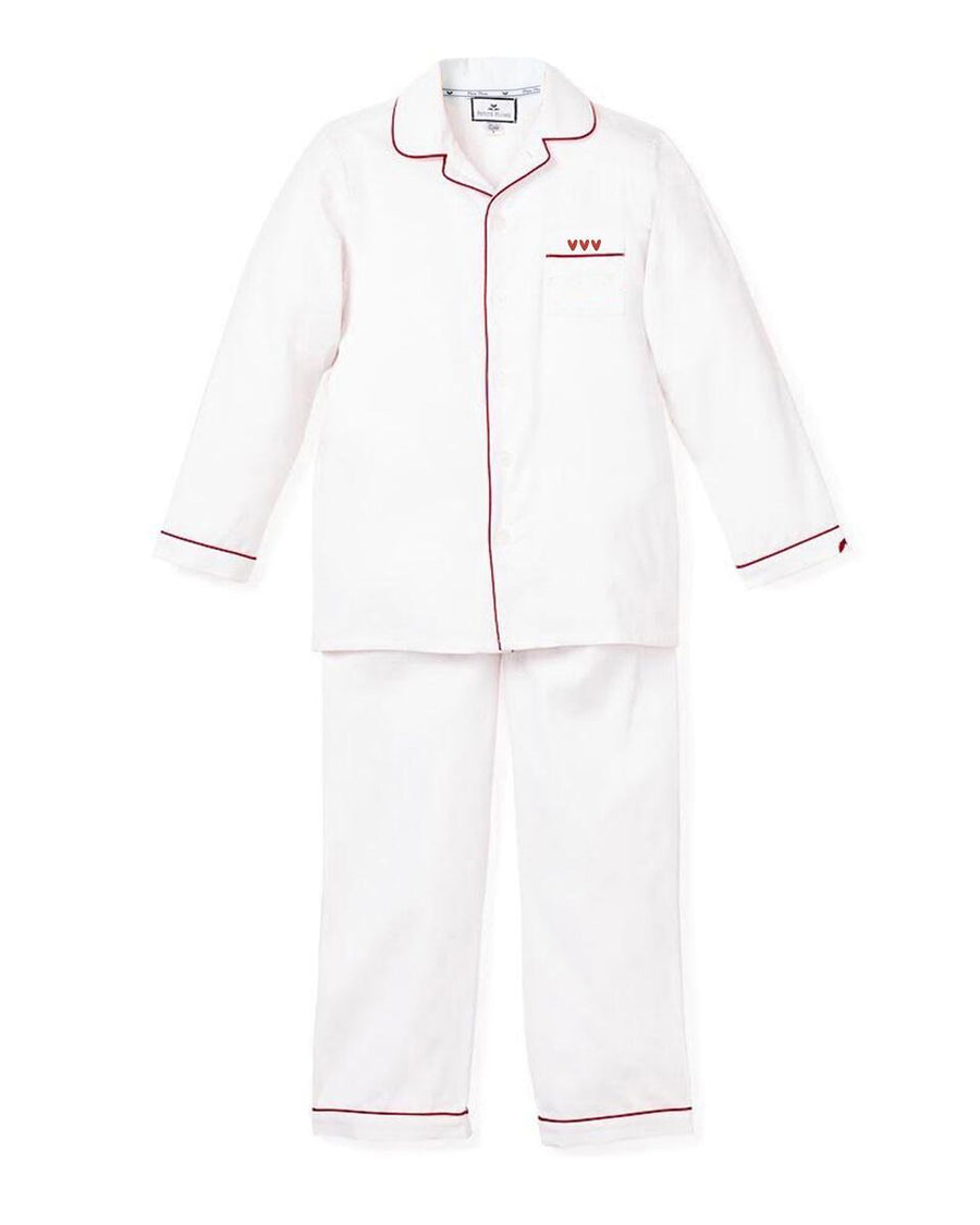 Valentine's Limited Edition Pajama Set with Heart Embroidery