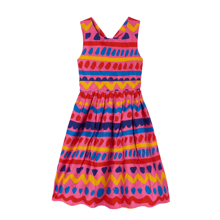 Tribal Stripes Cotton Dress