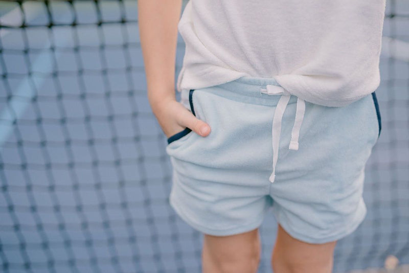 Light Blue French Terry Short