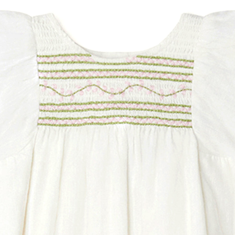 Cadelili White Embroidred Dress