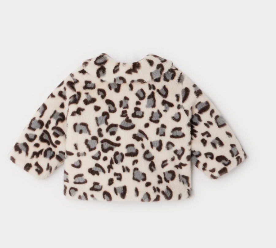 Douceur Faux Fur Leopard Coat