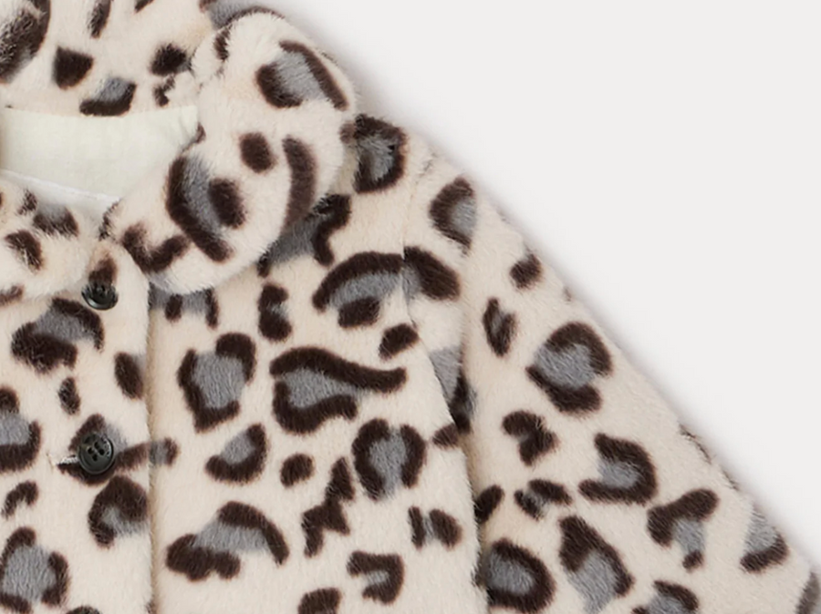 Douceur Faux Fur Leopard Coat