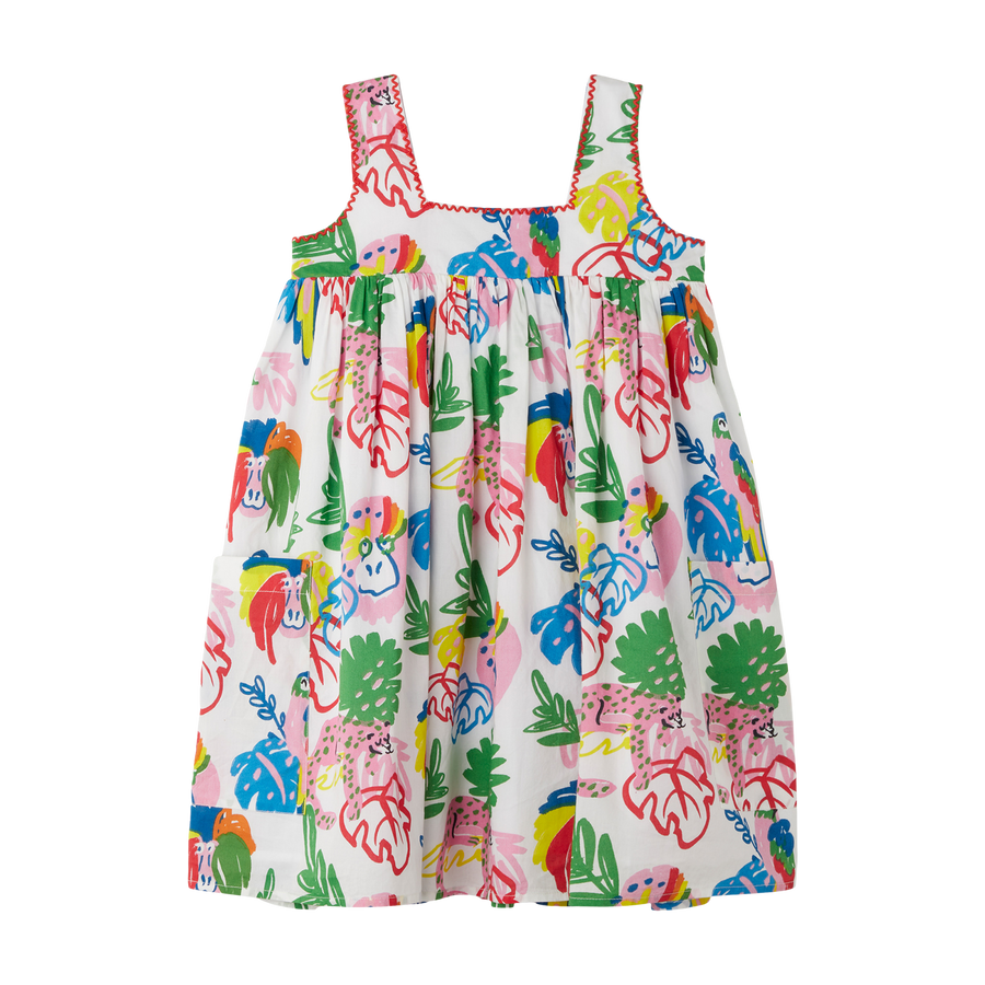 Floral Jungle Embroidered Dress