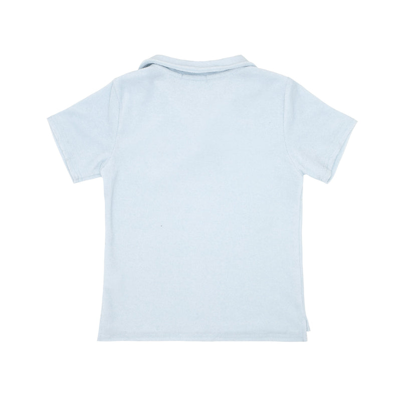 Light Blue French Terry Polo Shirt