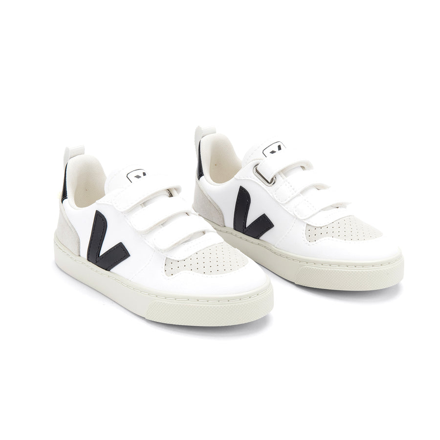 V-10 Black White Velcro Sneaker