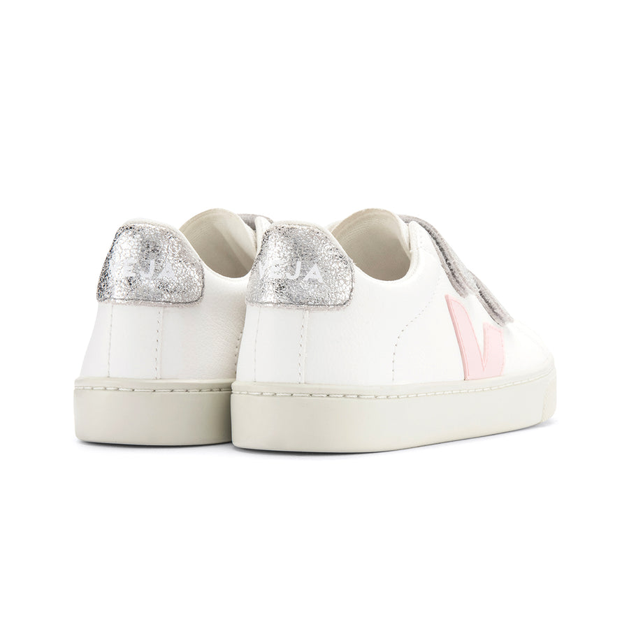 Esplar White Petal Silver Velcro Sneaker
