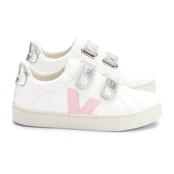 Esplar White Petal Silver Velcro Sneaker