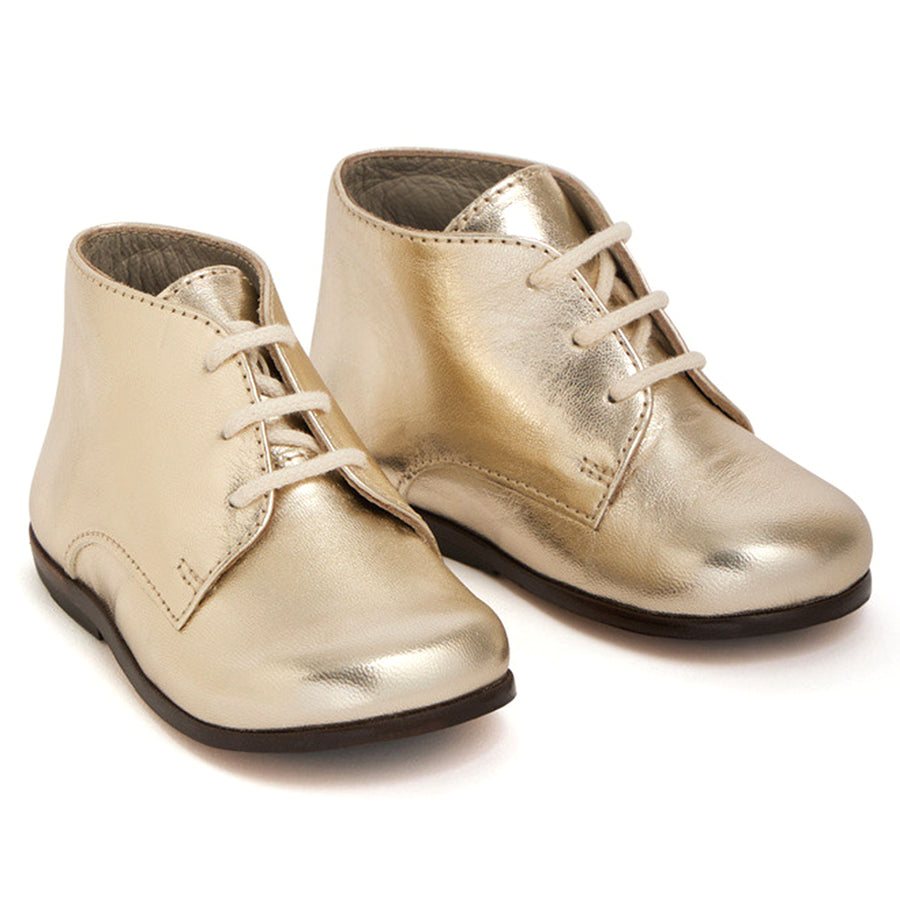 Derby Gold Lace-Up Bootie