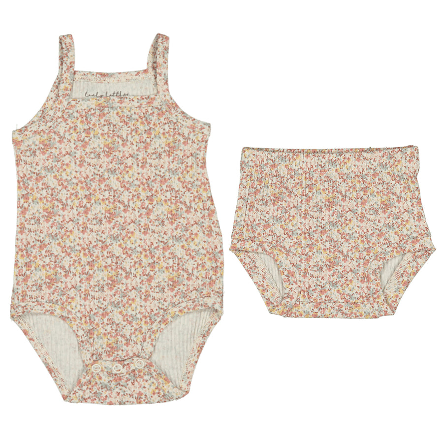 Mint Floral Onesie and Bloomer Set