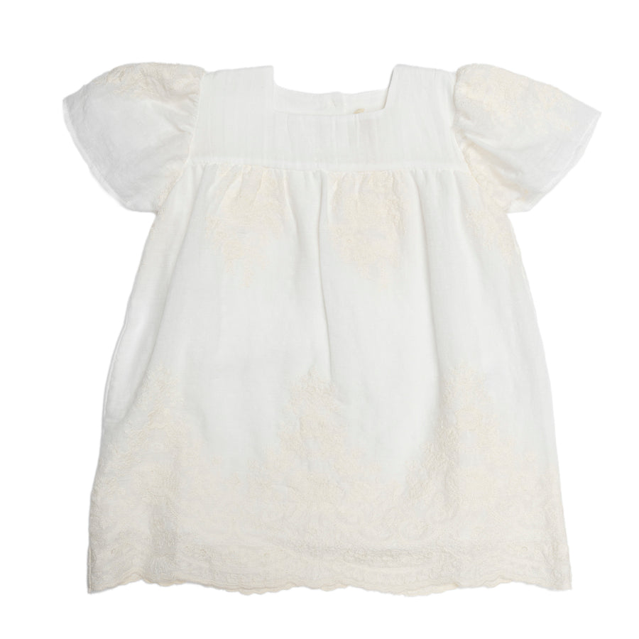 Fiamma Embroidered White Dress