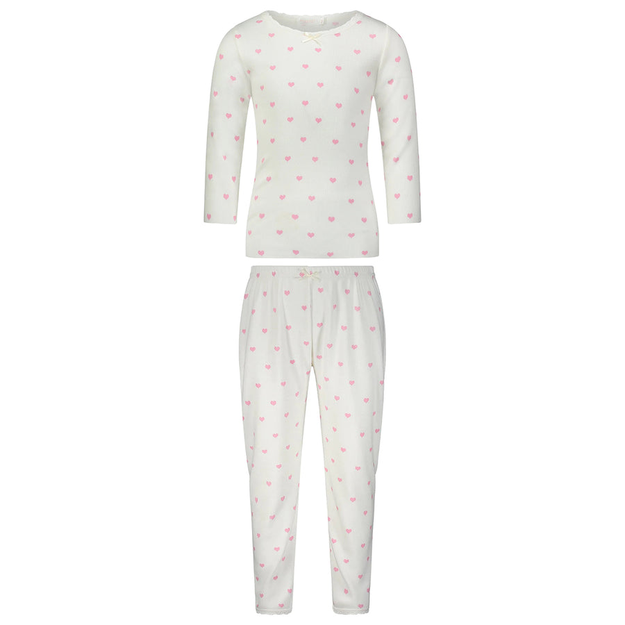Pink Hearts Long Sleeve Pajama Set